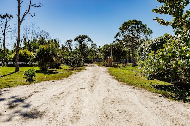 view of road