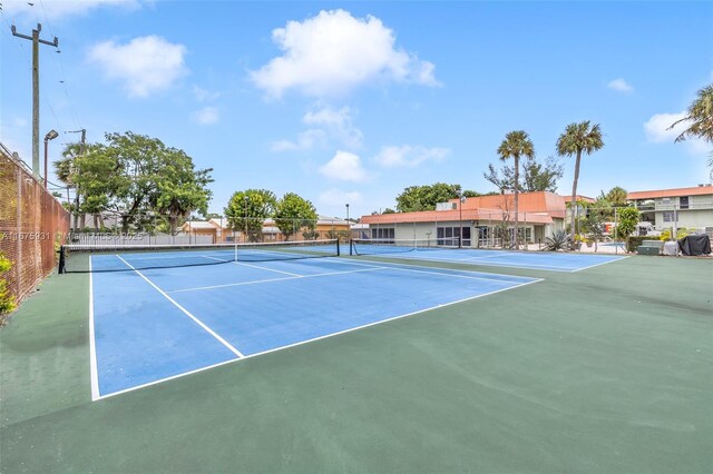 view of tennis court