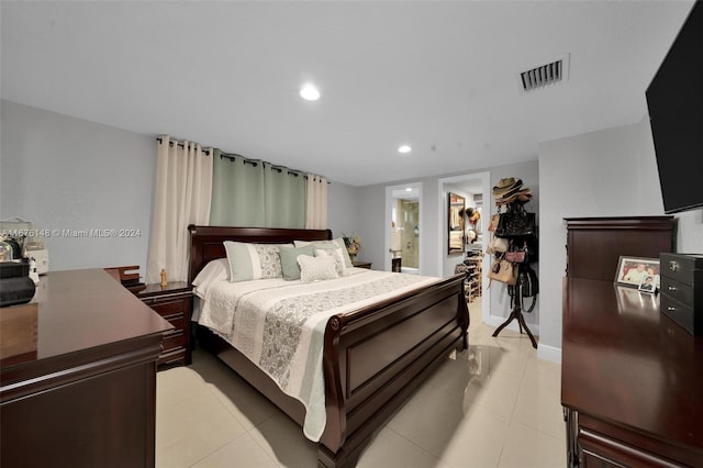 view of tiled bedroom