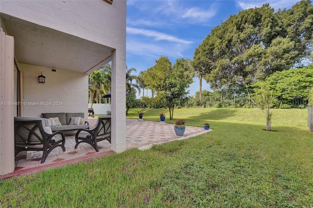 view of yard with a patio