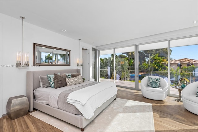 bedroom featuring wood-type flooring