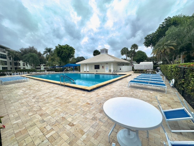 view of pool with a patio area