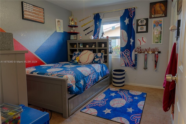 view of carpeted bedroom