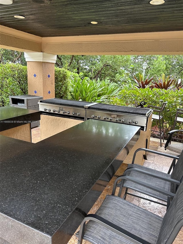 view of patio / terrace with an outdoor kitchen