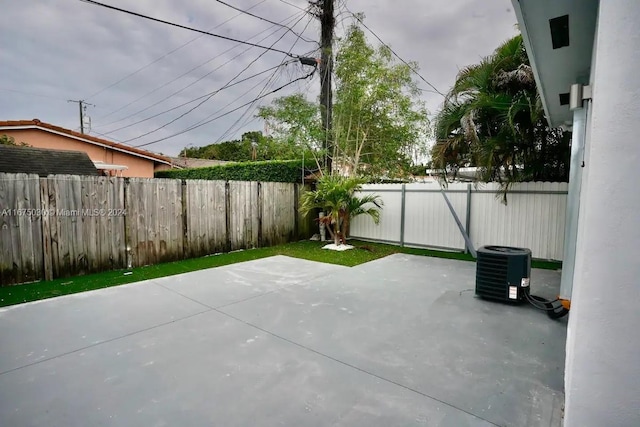 view of patio / terrace featuring central AC