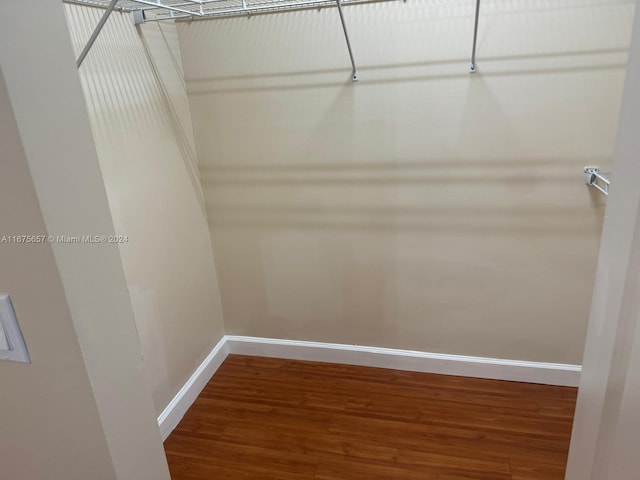 walk in closet featuring hardwood / wood-style flooring