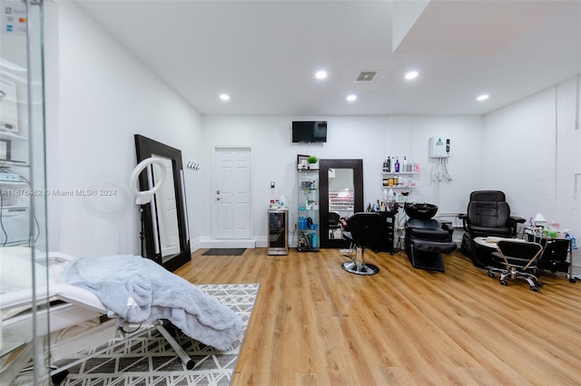 interior space featuring light hardwood / wood-style floors