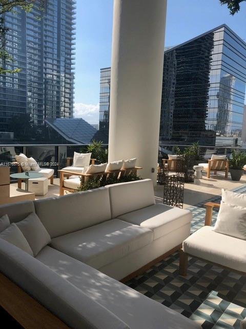 801 S Miami Ave Unit 3903, Miami, FL 33130 - exterior space with an outdoor living space and a view of city