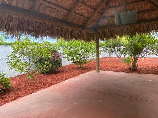 view of patio with a gazebo