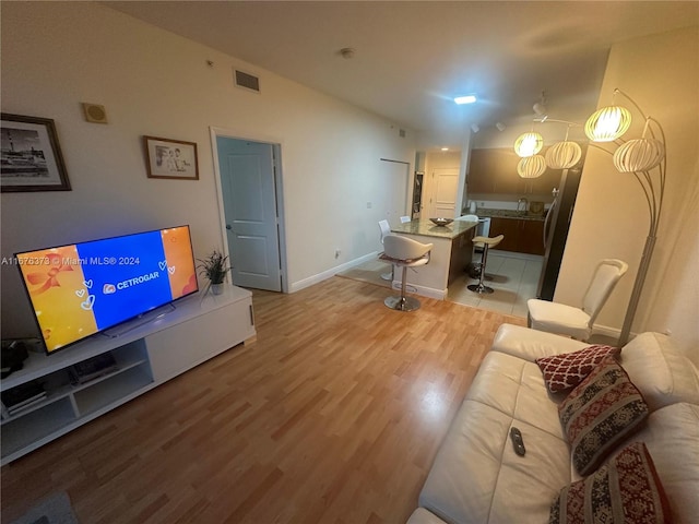 home office featuring hardwood / wood-style floors