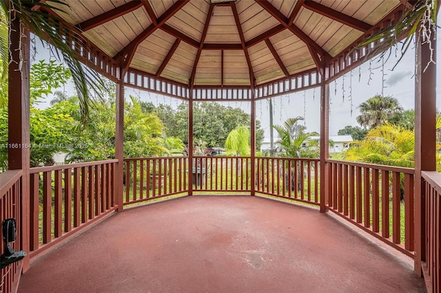 view of patio / terrace with a gazebo