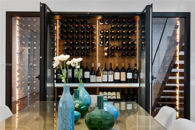 view of wine room