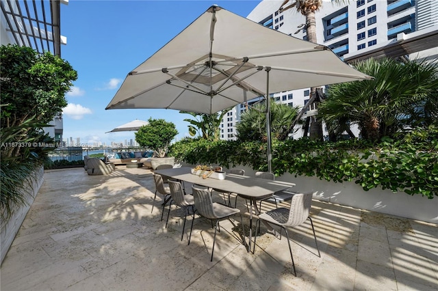 view of patio / terrace with outdoor dining area