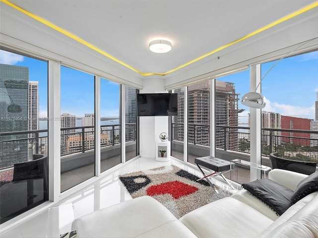 living area with plenty of natural light