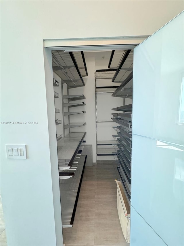 view of walk in closet