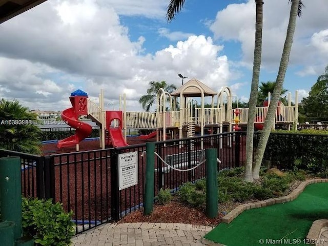 view of jungle gym