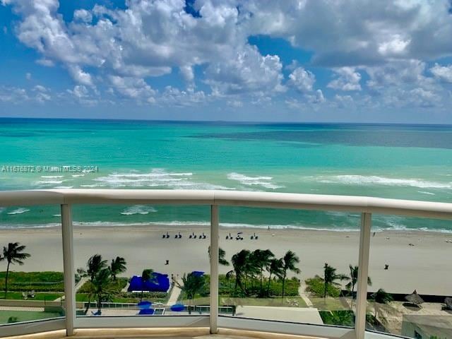 water view featuring a beach view