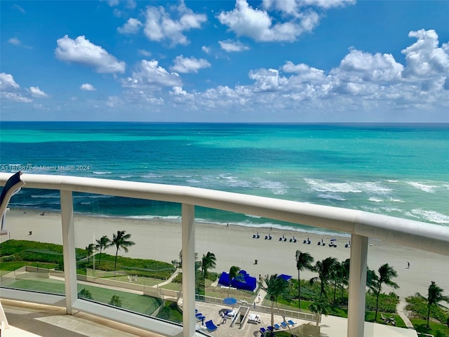 water view with a beach view