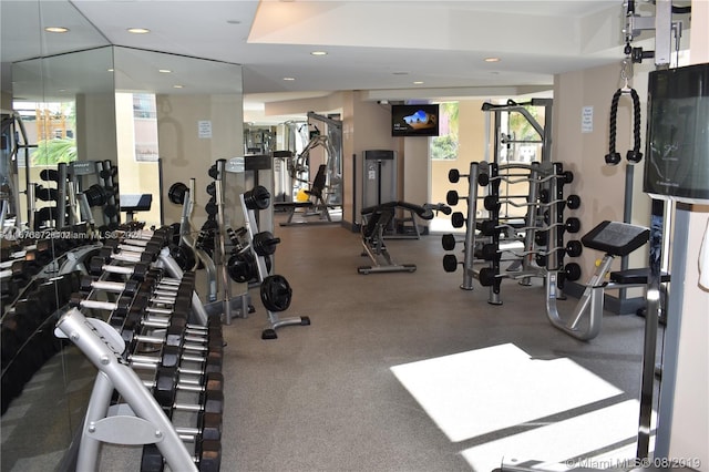 view of workout area