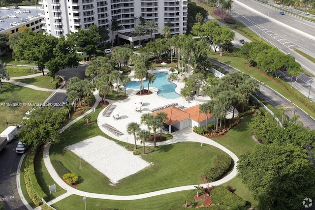 3300 NE 192nd St Unit 414, Aventura, FL 33180 - bird's eye view of apartment complex and a pool