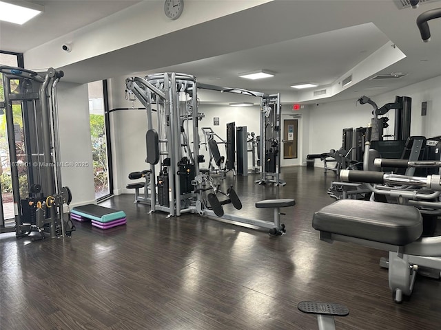 3300 NE 192nd St Unit 414, Aventura, FL 33180 - exercise room with wood finished floors