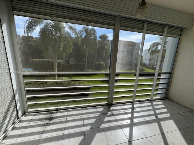 interior space featuring tile patterned flooring