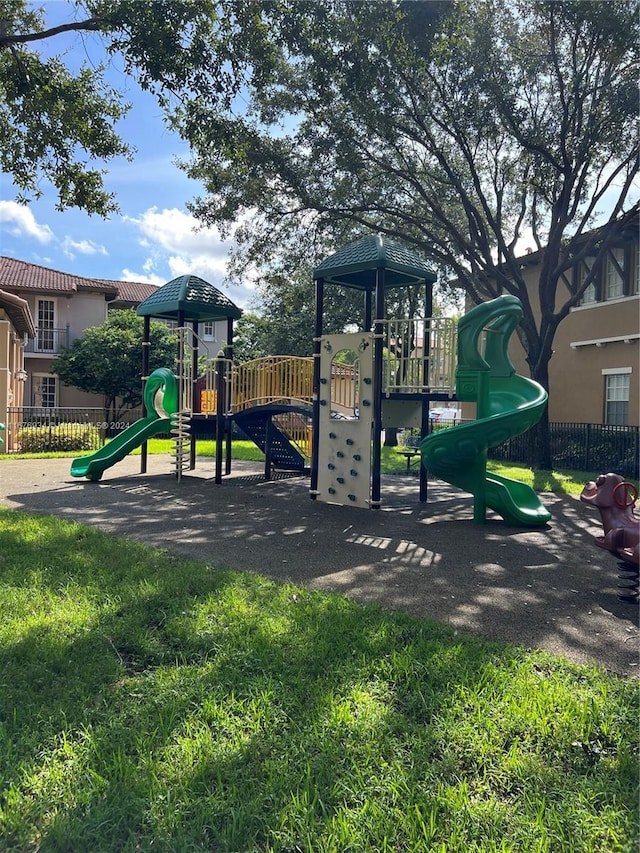 view of play area