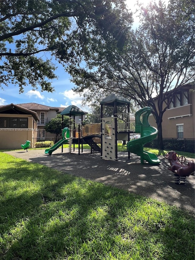 view of jungle gym