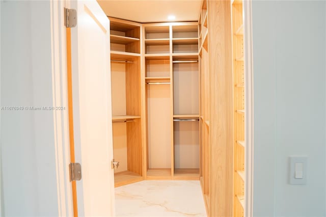 view of walk in closet