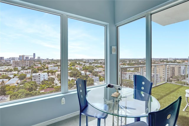 view of sunroom