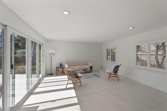 living room with plenty of natural light