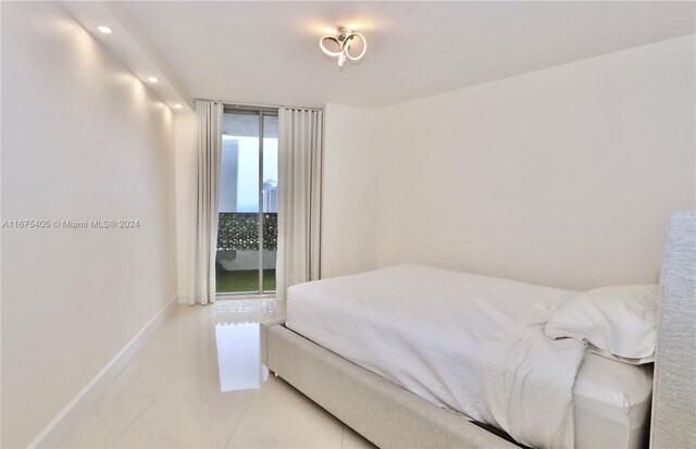 view of tiled bedroom