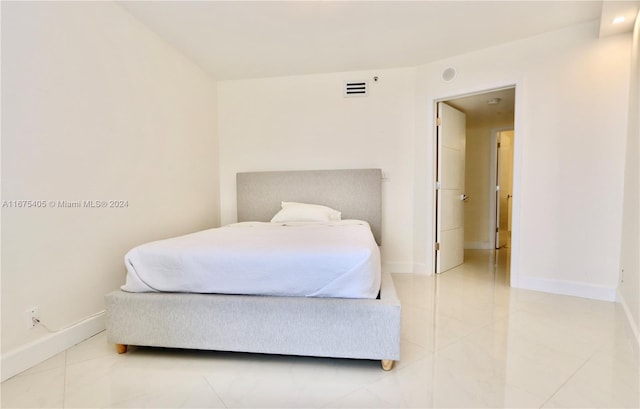 view of tiled bedroom