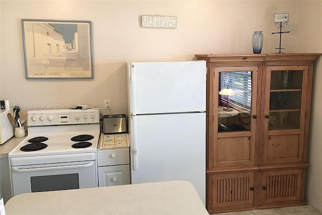 kitchen with white appliances