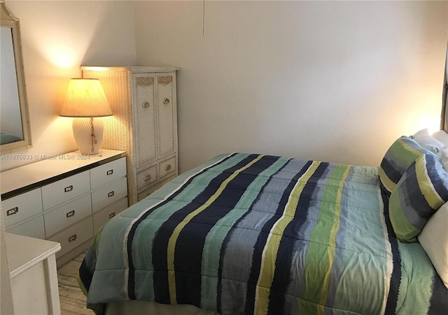 bedroom featuring light wood-type flooring