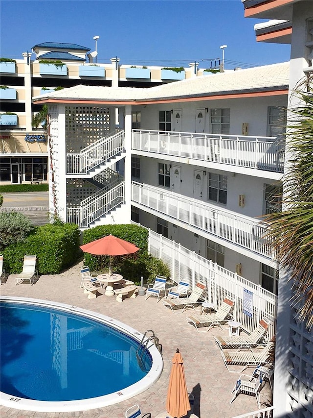 view of pool with a patio