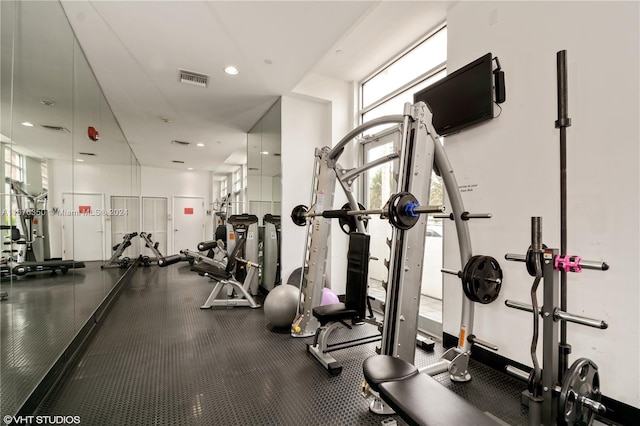 view of exercise room