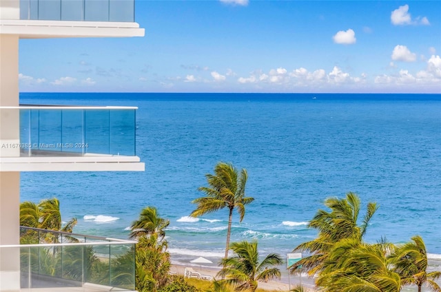 water view featuring a view of the beach