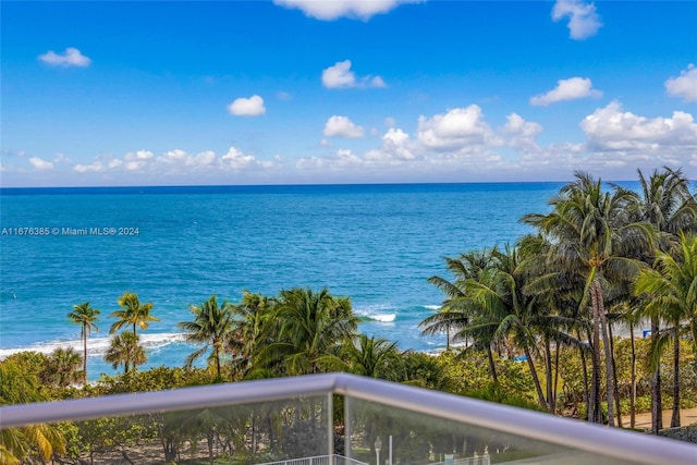 water view with a view of the beach