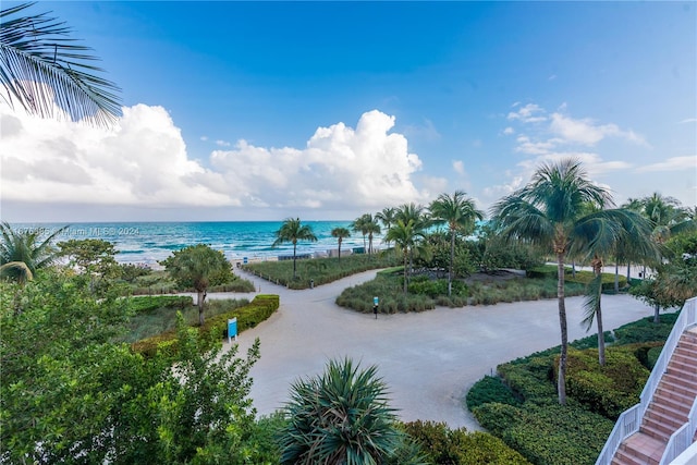 water view featuring a view of the beach