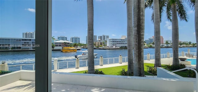 view of water feature