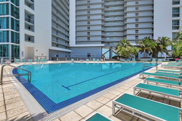 view of pool with a patio area