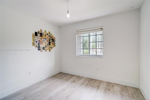 empty room featuring light hardwood / wood-style flooring