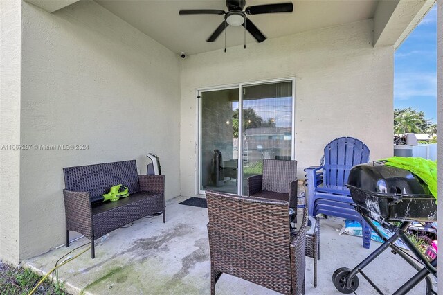 729 SW Lakehurst Dr, Port St Lucie, FL 34983 - view of patio with a ceiling fan