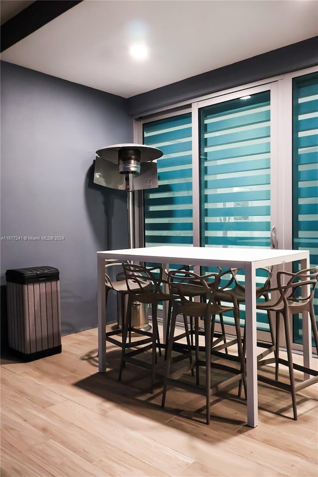 dining area featuring light hardwood / wood-style floors