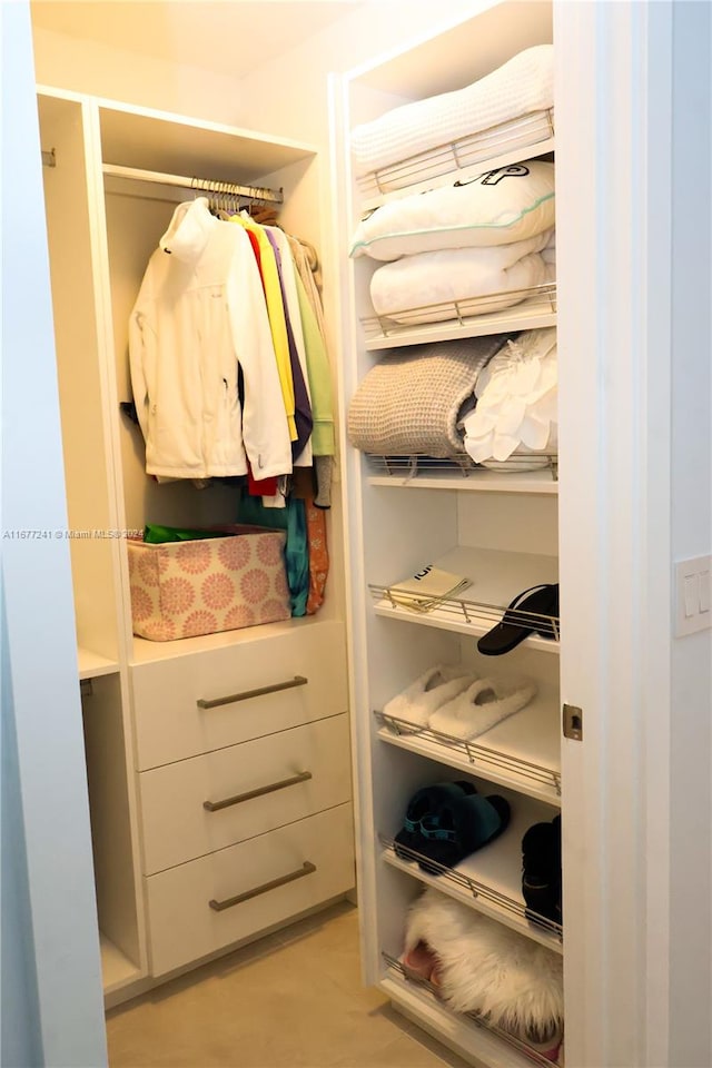 view of closet