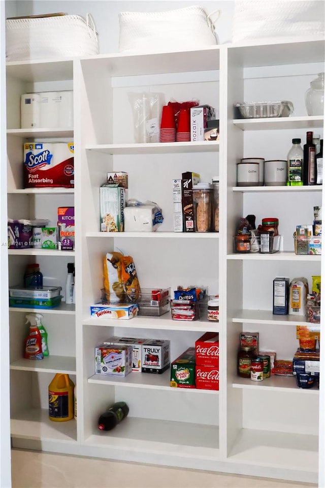 view of pantry