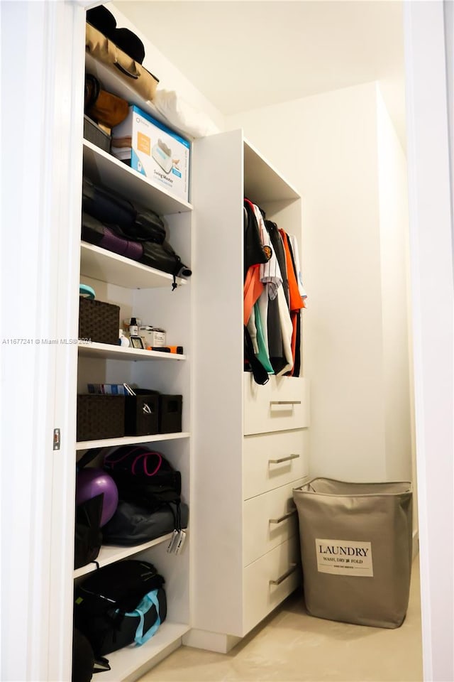 view of closet