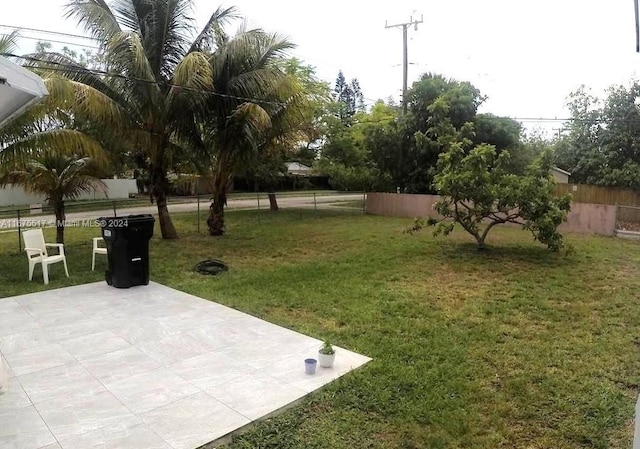 view of yard featuring a patio