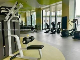 workout area with plenty of natural light